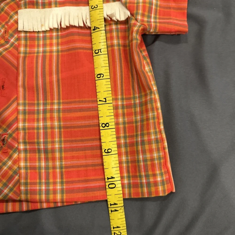 Vintage Mid-Century‎ Nanette Baby Western Cowboy Plaid Outfit Set 6mth